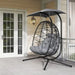 Double Rattan Swing Chair – Weather-Resistant Hanging Egg Seat for Two - Samanta Factory