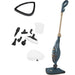2-in-1 steam mop with accessories and ergonomic handle for multi-surface cleaning

