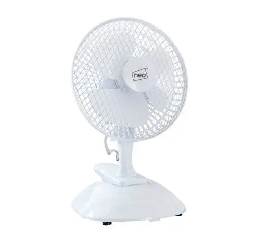 6-inch portable fan with clip and base mount for desktop or bed use