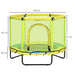 ZONEKIZ 4.6 FT Trampoline with Enclosure Net Bungee Gym, Yellow - Samanta Factory